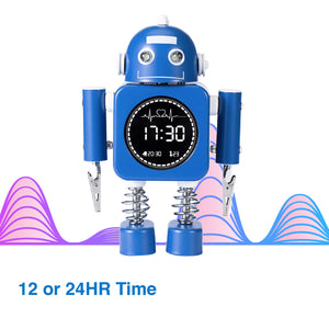 Laser Robot Alarm Clock | For Kids | Blue
