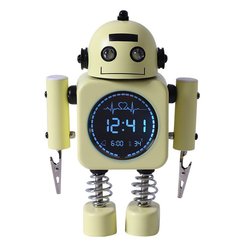 Laser Robot Alarm Clock | For Kids | Yellow