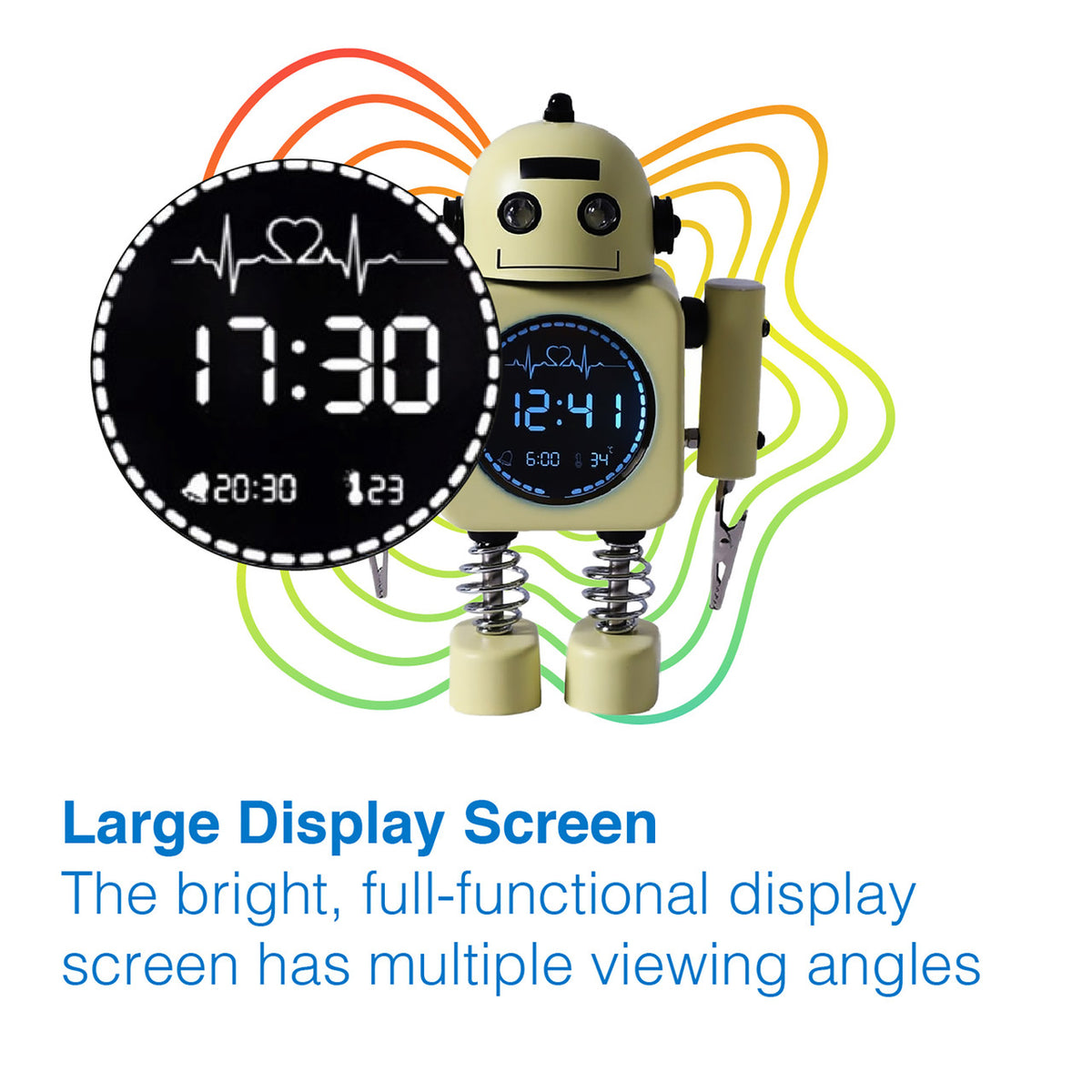 Laser Robot Alarm Clock | For Kids | Yellow