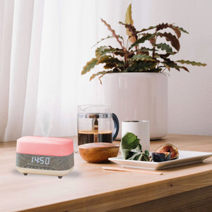 Laser Clock Radio | Bluetooth Speaker | Ambient Light & Diffuser