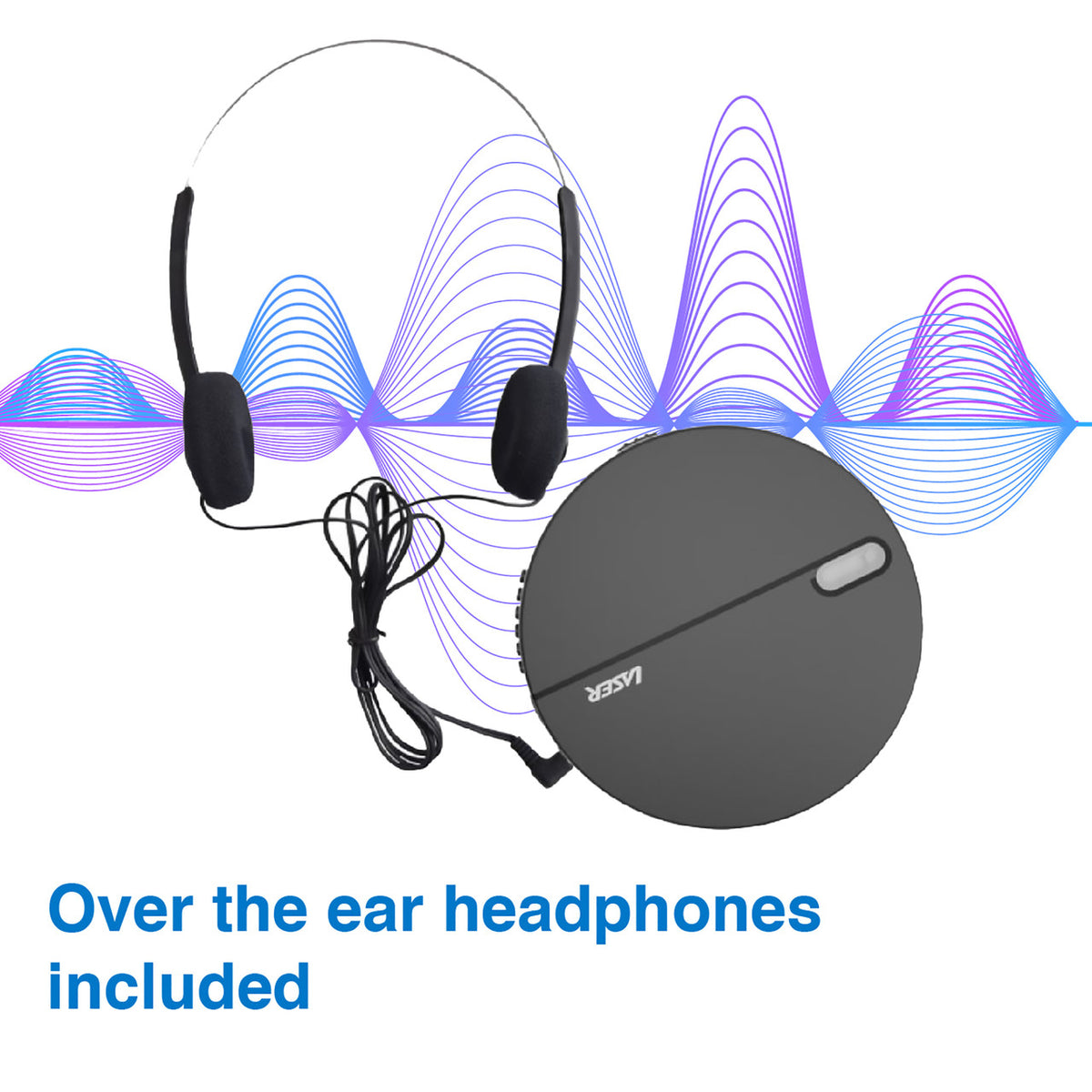 Laser CD/MP3 Player | Portable | Anti-Skip | Includes Headphones