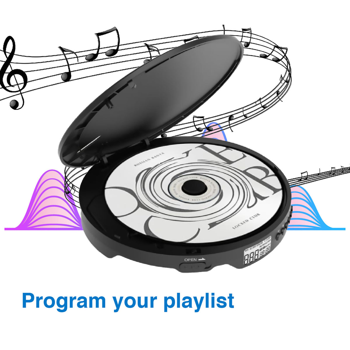 Laser CD/MP3 Player | Portable | Anti-Skip | Includes Headphones