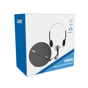 Laser CD/MP3 Player | Portable | Anti-Skip | Includes Headphones
