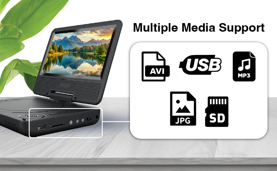 Laser DVD Player | 7" Portable Screen