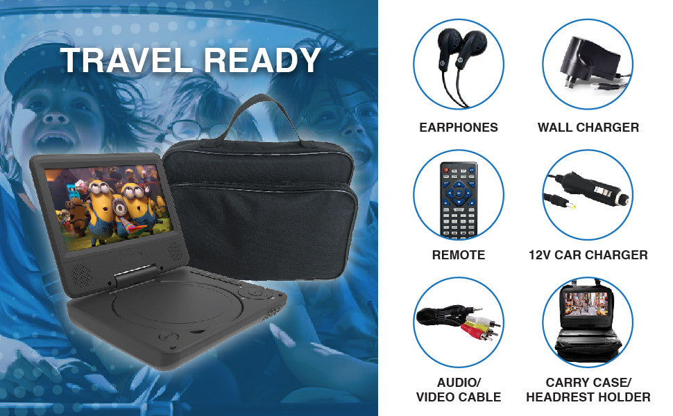 Laser DVD Player | 7" Portable Screen