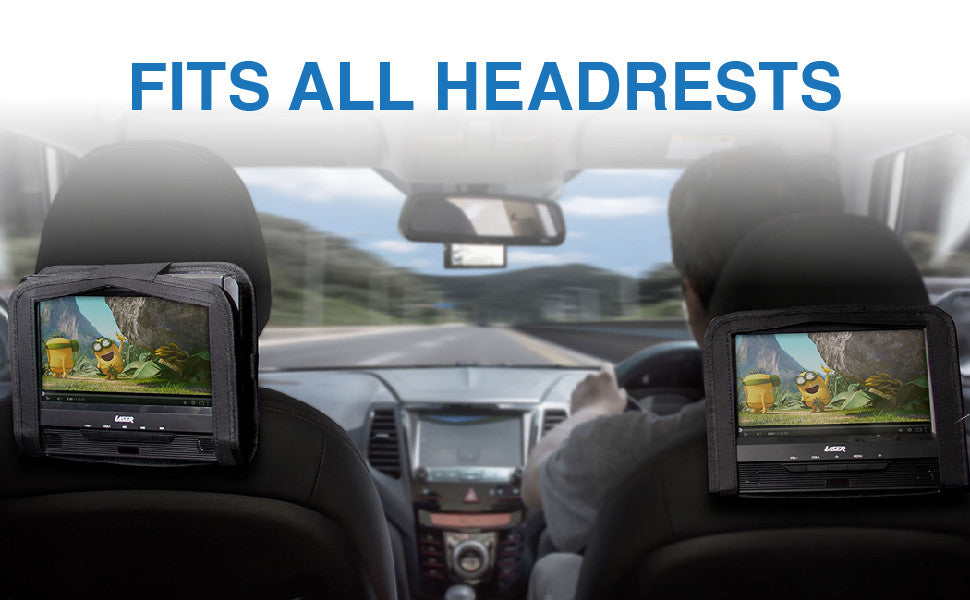 Laser DVD Player | 9" Dual Screen | Black