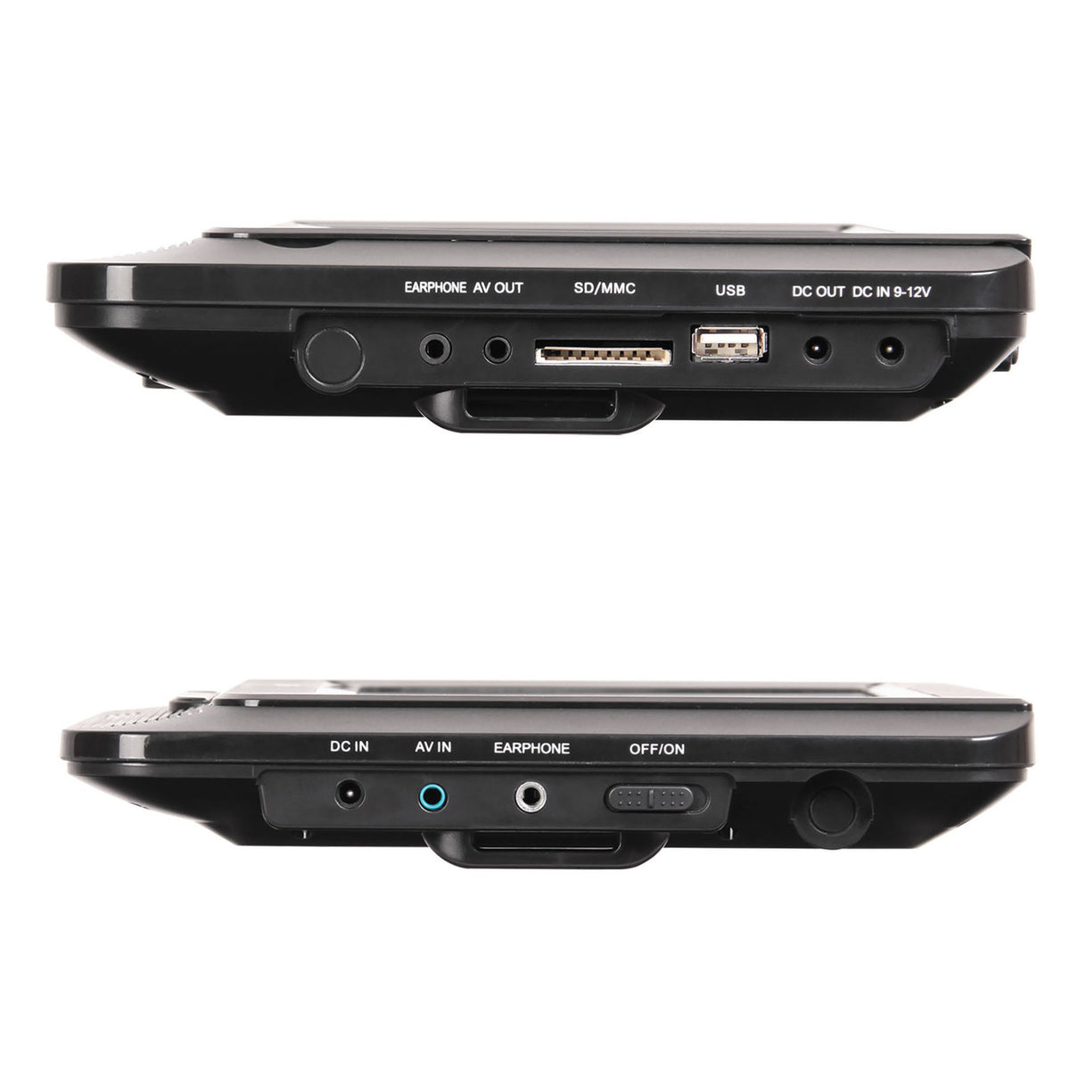 Laser DVD Player | 9" Dual Screen | Black