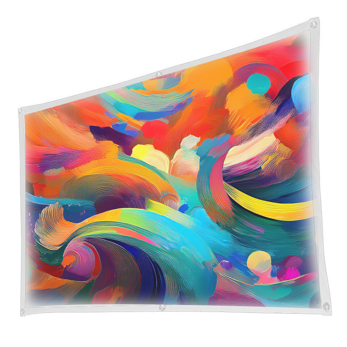 Projector Screen | 100-Inch | White | Includes Setup Kit