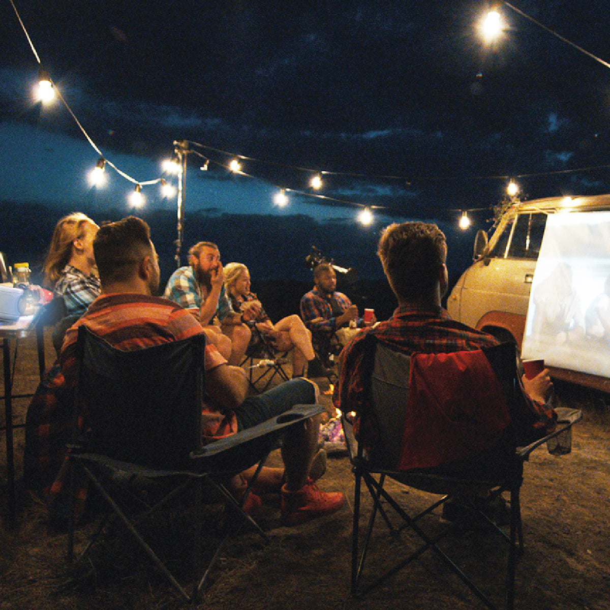 Projector Screen | 100-Inch | White | Includes Setup Kit