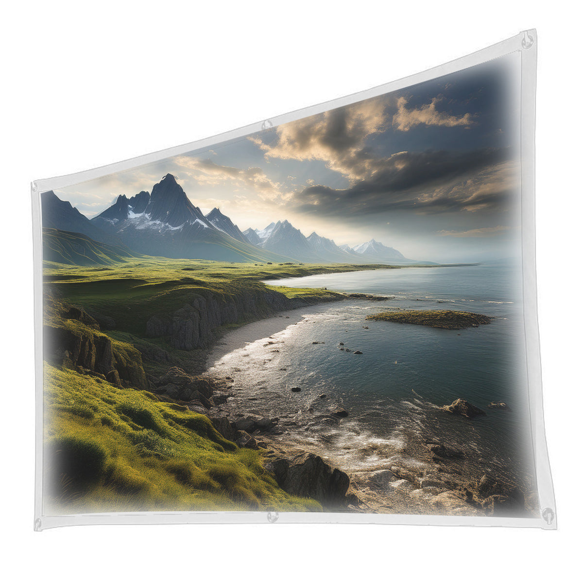Projector Screen | 100-Inch | White | Includes Setup Kit