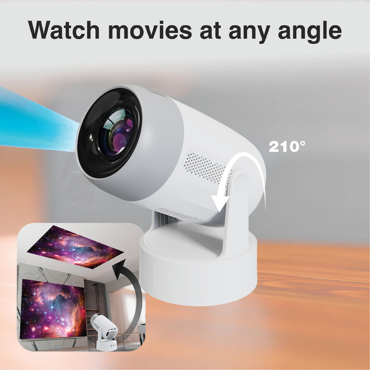 Laser Android LED Projector | Portable Battery Powered | 1080p