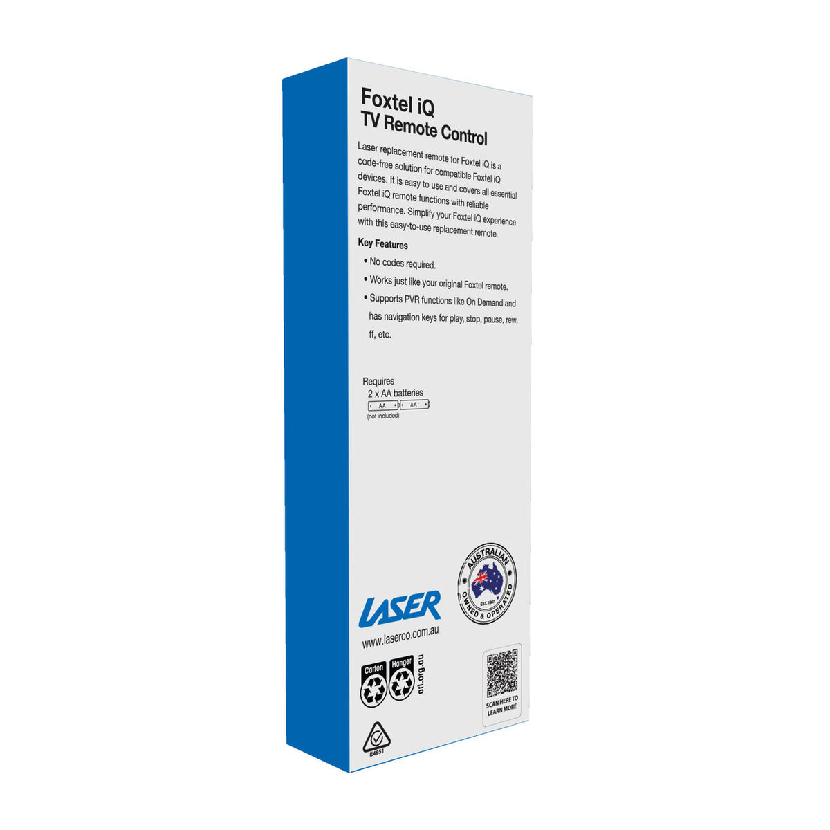 Laser Foxtel Remote | iQ Replacement Controller