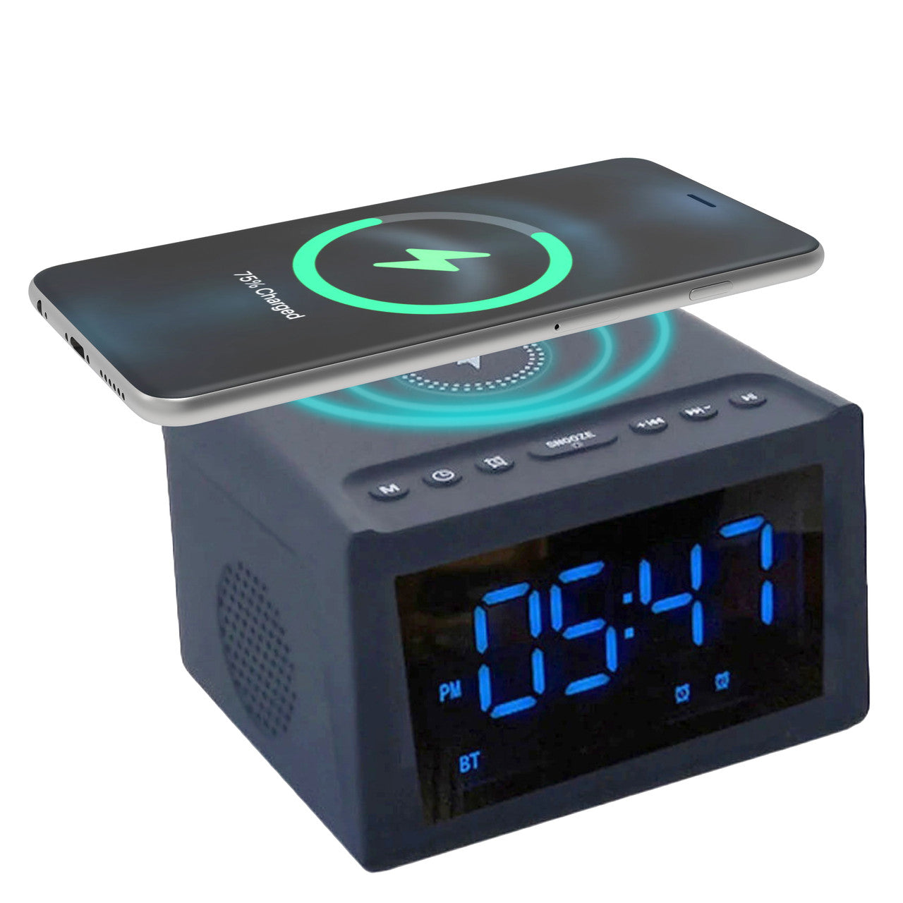 Laser Alarm Clock | Wireless Charging | Bluetooth Speaker