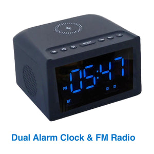Laser Alarm Clock | Wireless Charging | Bluetooth Speaker