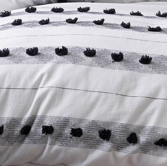 Serapian Black & White Quilt Cover | King | Vintage Design Homewares