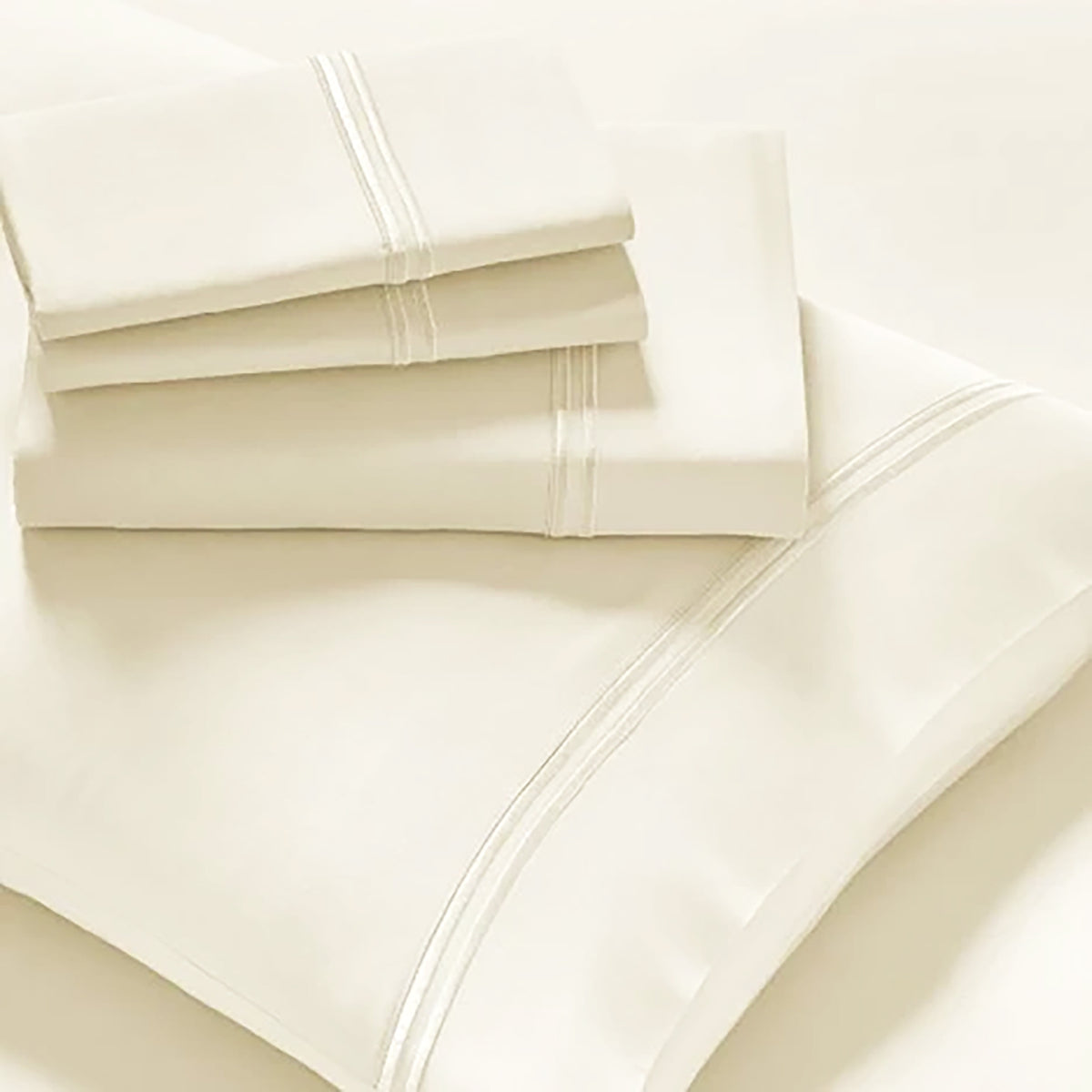 Strada Embroidered Sheet Set | 1000 TC Egyptian Cotton | Pristine | Split King Size