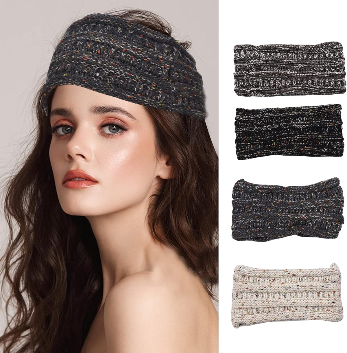 Women's Knitted Turban Headband | Winter Crochet Ear Warmer | Warm Hair Wrap Accessory