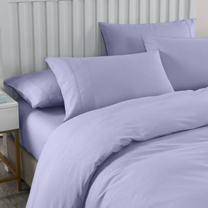2000TC 6-Piece Bamboo Sheet & Quilt Cover Set | Cooling & Breathable | Queen | Lilac Grey