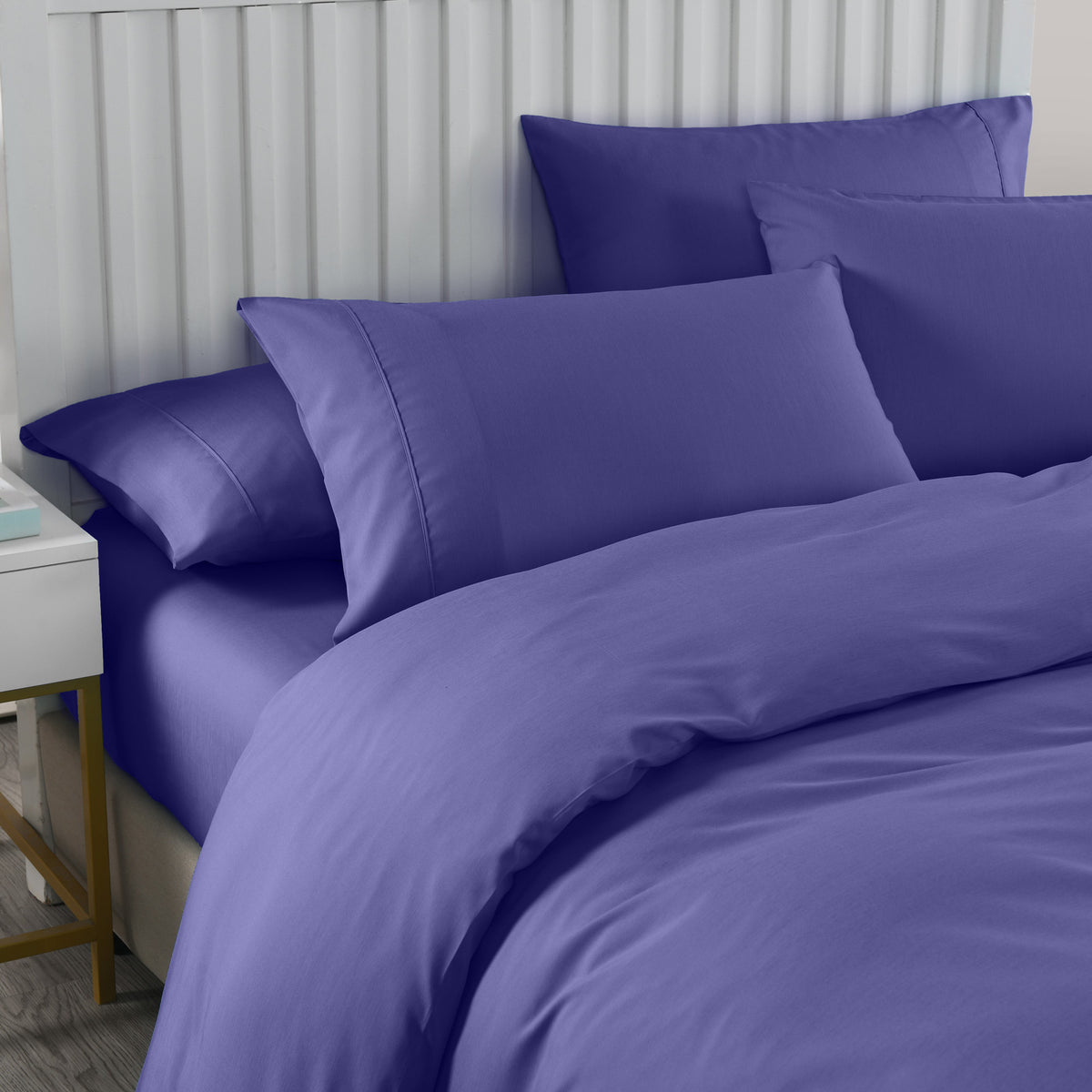 2000TC 6-Piece Bamboo Sheet & Quilt Cover Set | Cooling & Breathable | King | Royal Blue