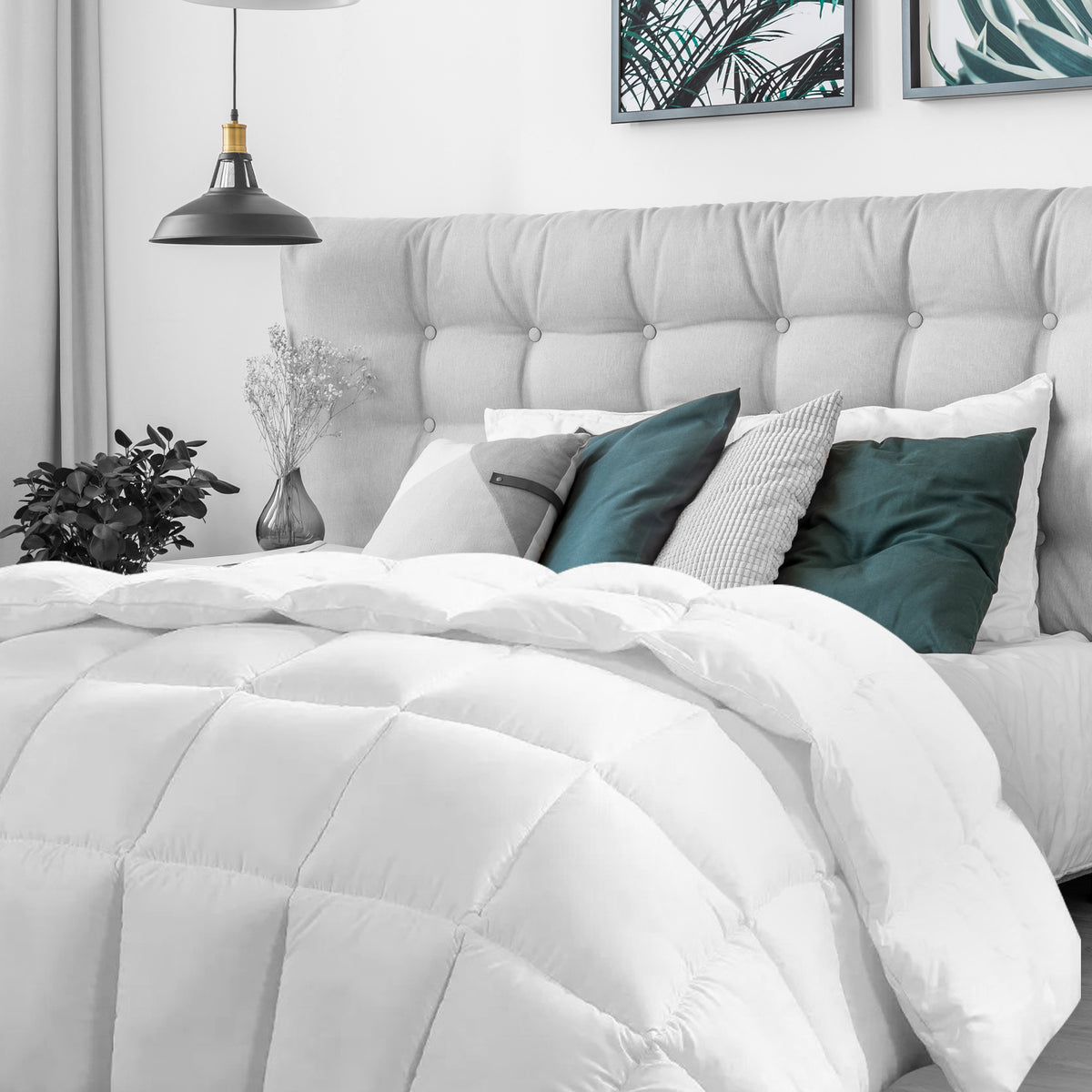 Casa Decor Silk Touch Quilt | 360GSM | All Seasons | Antibacterial | Hypoallergenic | Double | White