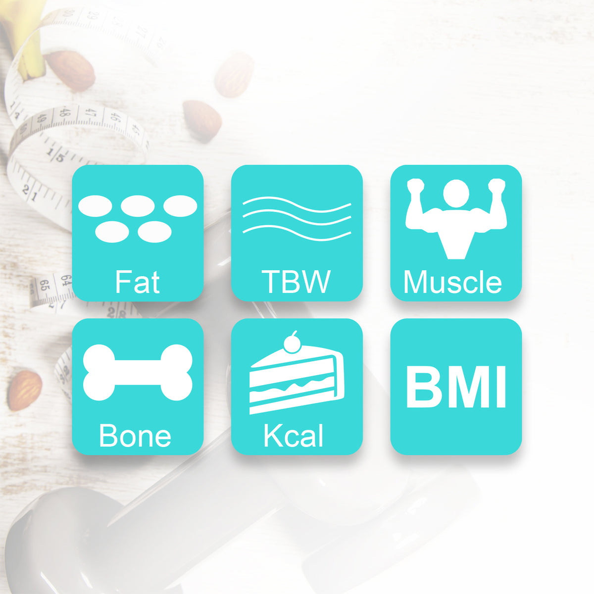 FitSmart Electronic Floor Body Scale | Black Digital LCD Glass Tracker for Bathroom