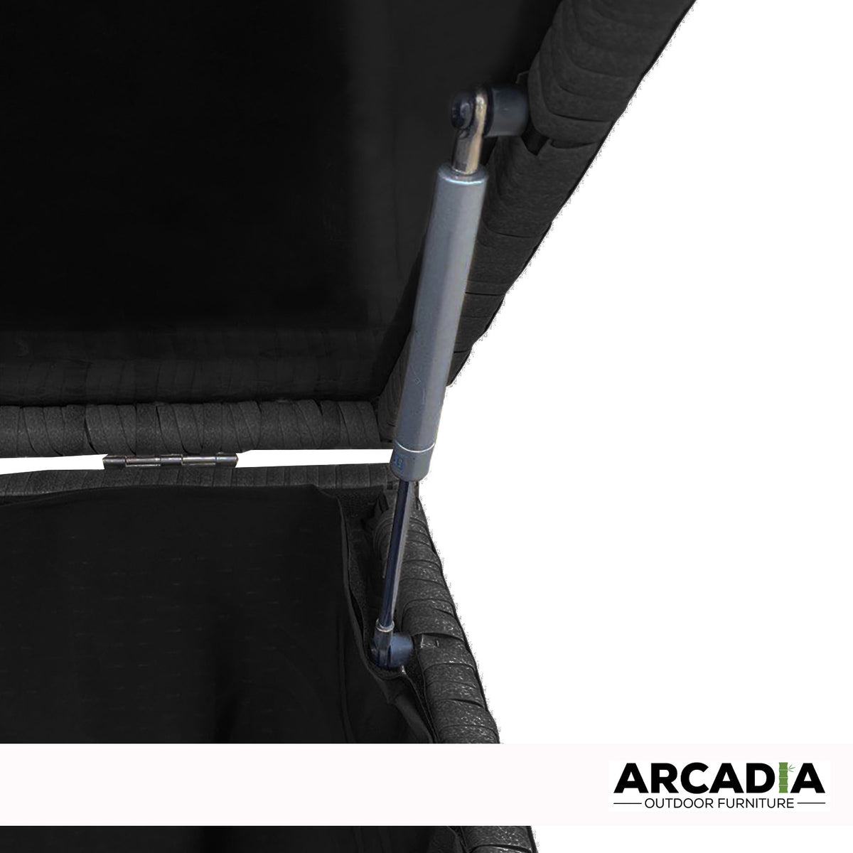 Arcadia Furniture Outdoor Rattan Storage Box | Garden Toy & Tools Shed | UV Resistant | Black