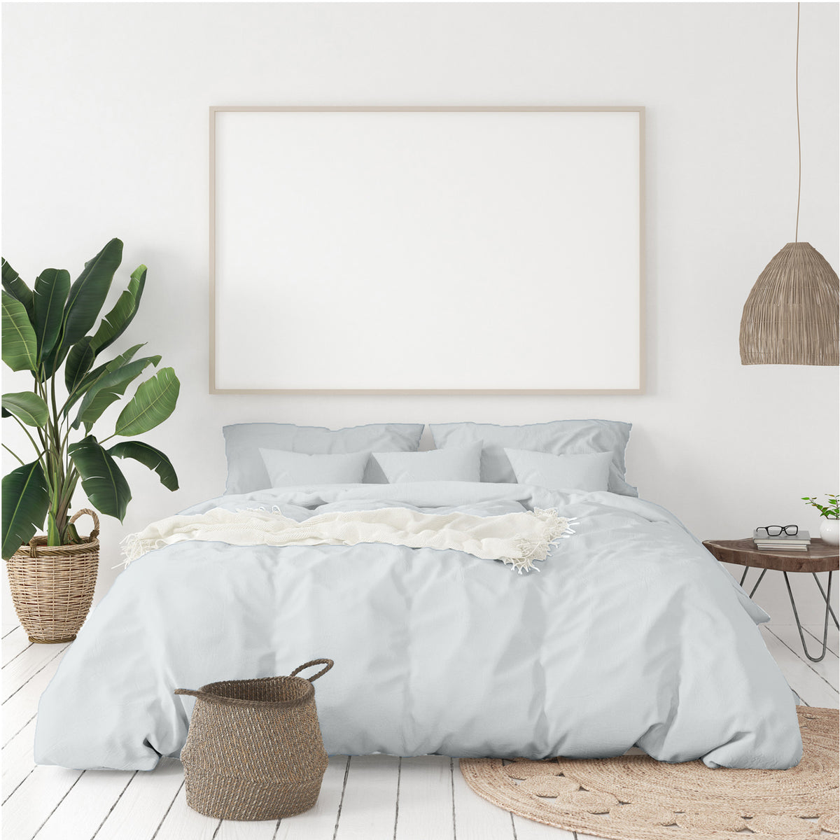 Balmain 1000 Thread Count Hotel Grade Bamboo Cotton Quilt Cover & Pillowcases Set | King - Cool Grey