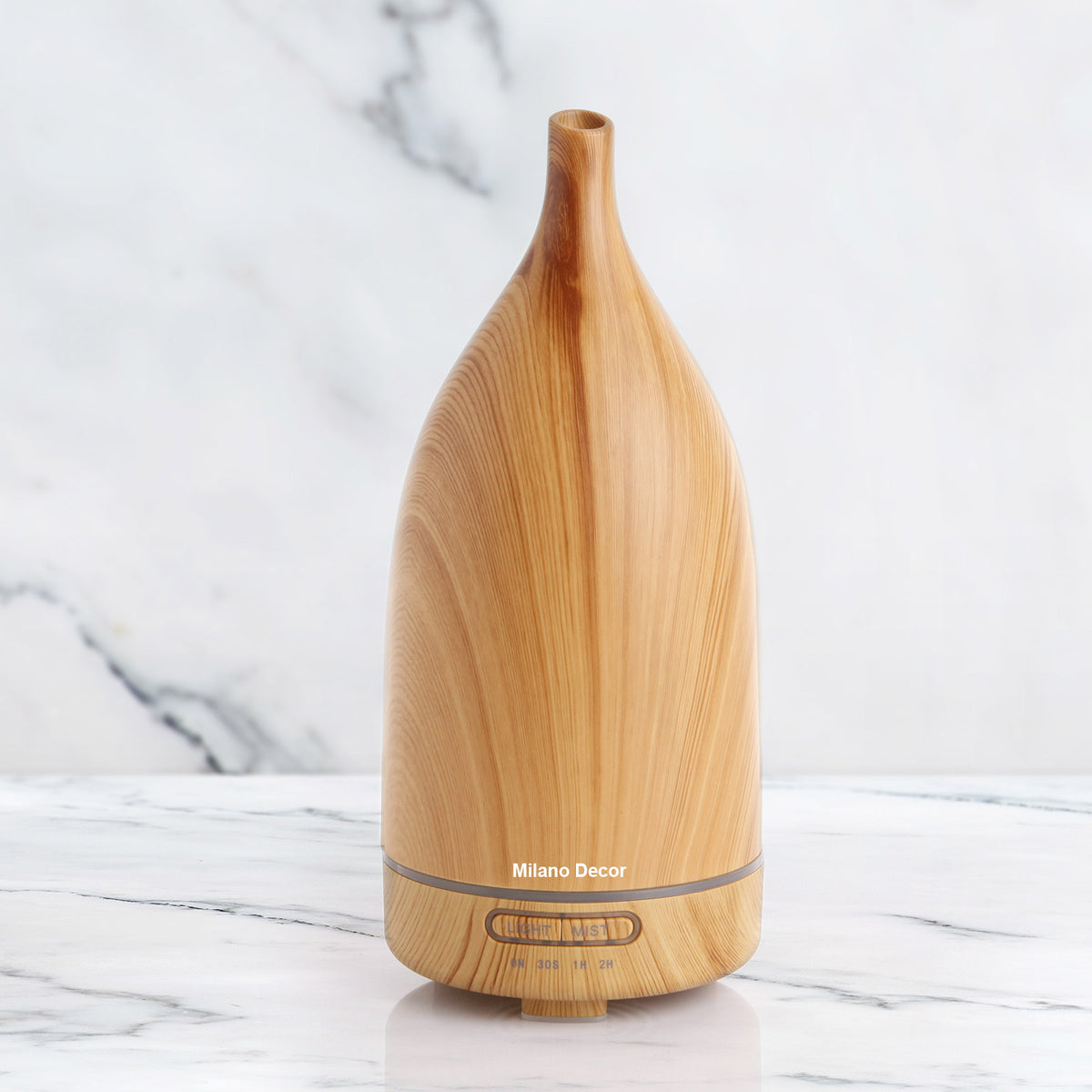 Decor Aroma Diffuser | 100ml Ultrasonic Humidifier | Purifier | 3 Pack Oils | Light Wood