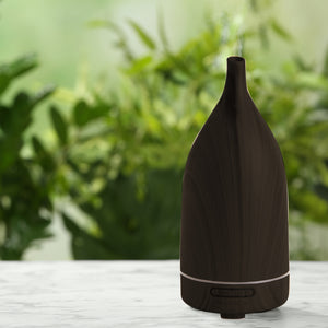 Decor Aroma Diffuser | 100ml | Ultrasonic Humidifier | Purifier | 3-Pack Oils | Dark Wood