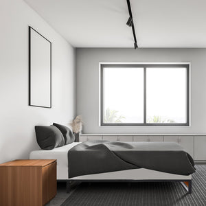 Decor Sorrento Metal Wood Bed Frame | Mattress Base Platform | Modern Black | King | Black