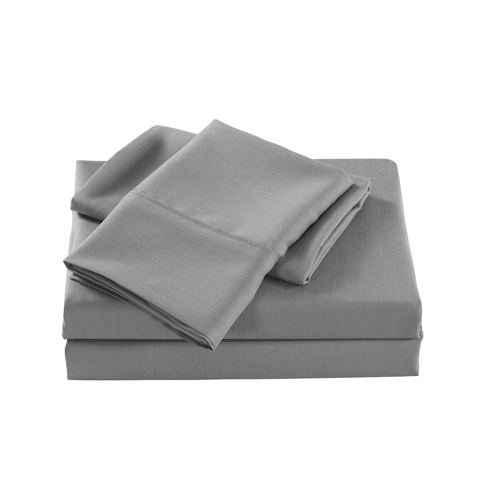 2000 Thread Count Bamboo Cooling Sheet Set | Ultra Soft Bedding | King | Mid Grey