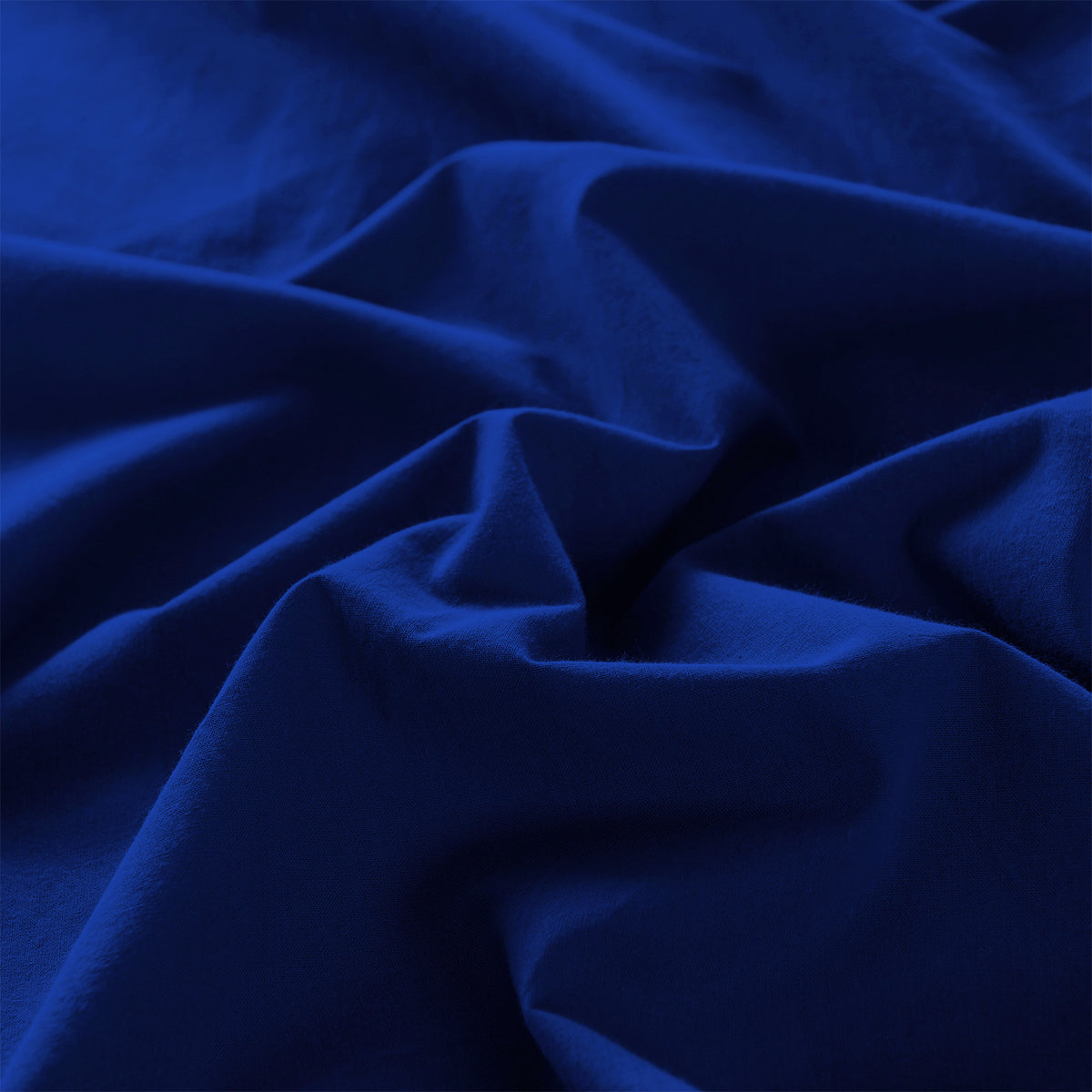 Vintage Washed 100% Cotton Sheet Set | Fitted & Flat Sheets | Pillowcases | Single | Royal Blue