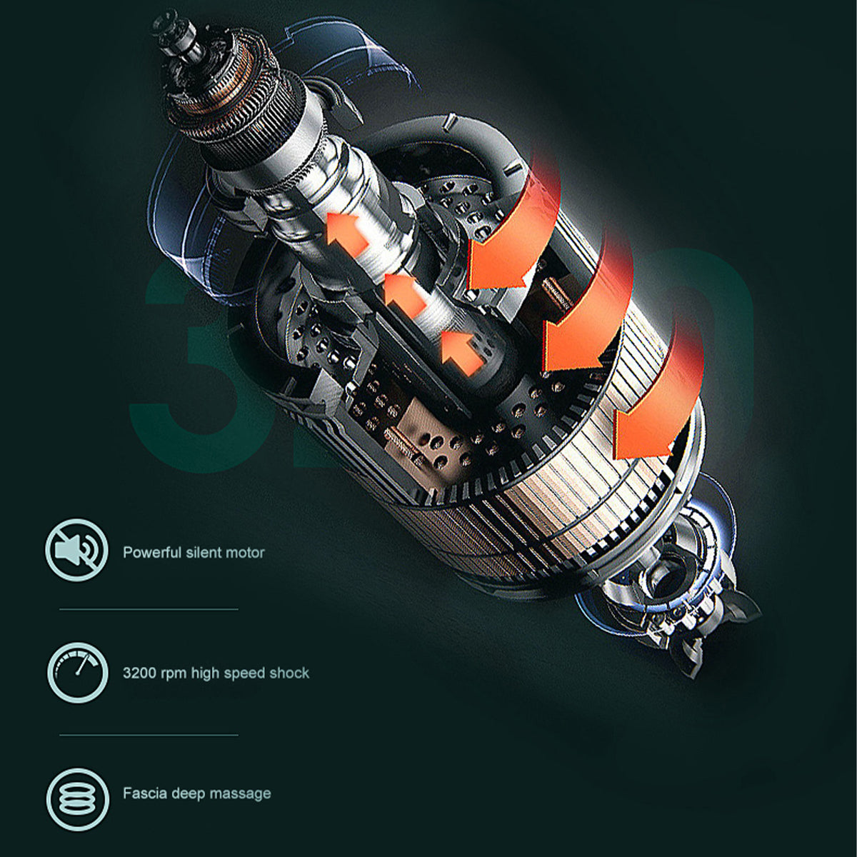 FitSmart LCD Display Mini Vibration Therapy Massage Device | Black