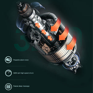 FitSmart LCD Display Mini Vibration Therapy Massage Device | Black