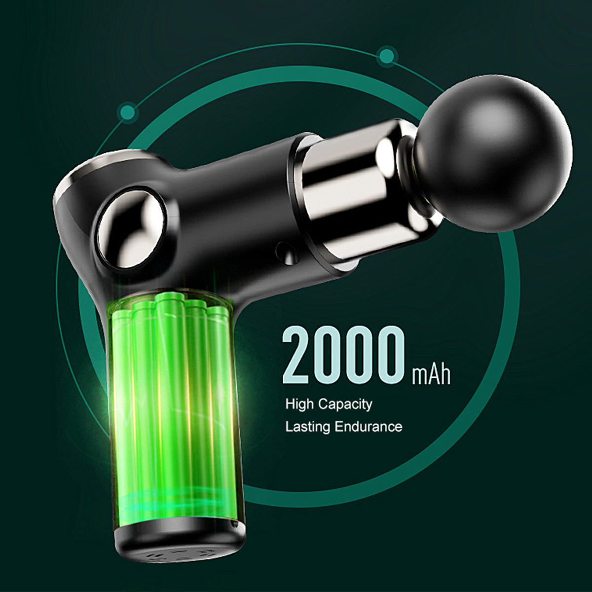 FitSmart LCD Display Mini Vibration Therapy Massage Device | Black