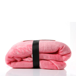 Snug Hoodie Nightwear | Super Soft Reversible Coral Fleece 750GSM | Pink