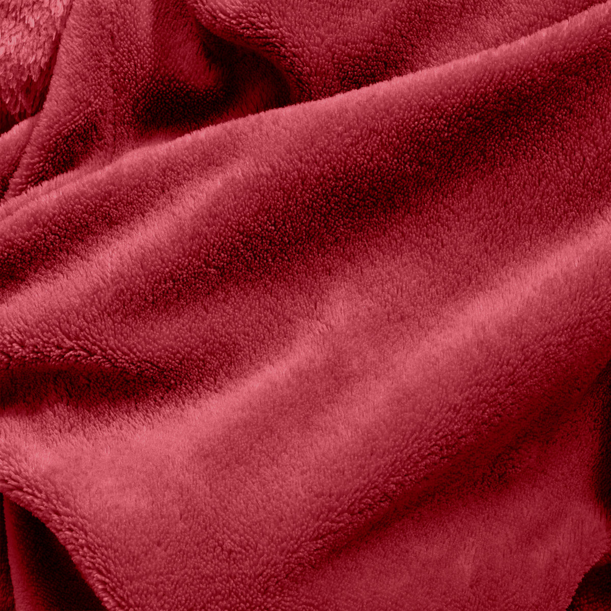 Snug Hoodie Nightwear | Super Soft Reversible Coral Fleece 750GSM | Red