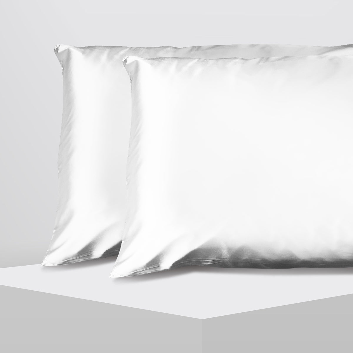 Casa Decor Luxury Satin Pillowcase | Twin Pack | Size | Gift Box | Luxury | White