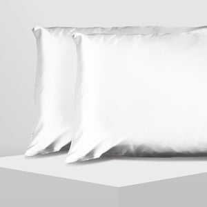 Casa Decor Luxury Satin Pillowcase | Twin Pack | Size | Gift Box | Luxury | White