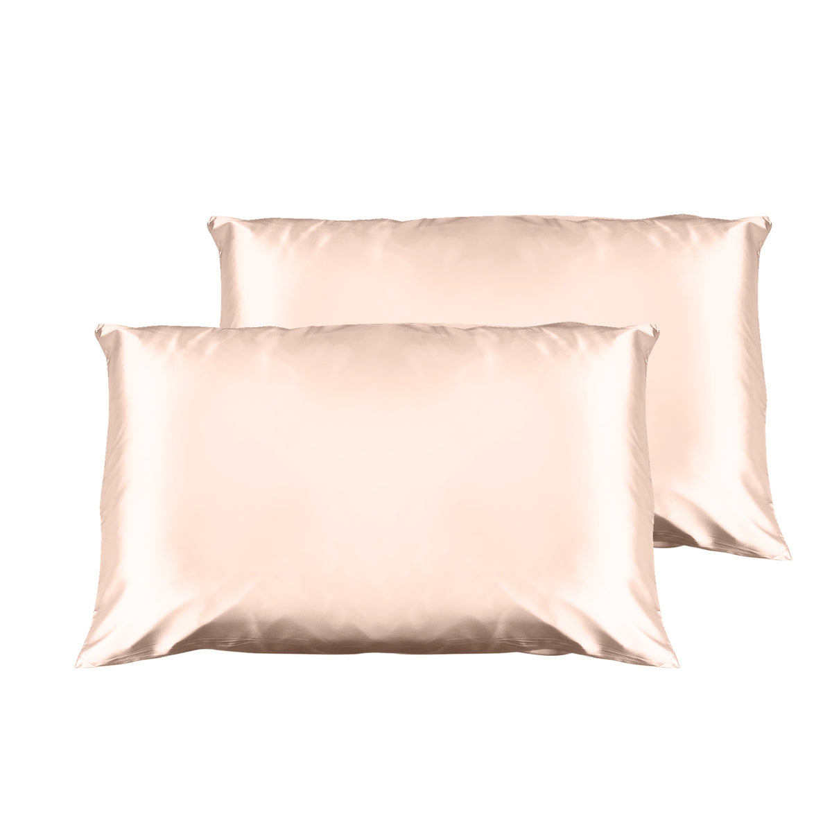 Casa Decor Luxury Satin Pillowcase | Twin Pack | Size | Gift Box | Luxury | Champagne Pink
