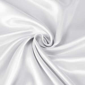 Satin Sheet Set | 3 Piece Fitted Sheet & Pillowcase | Soft | King | White