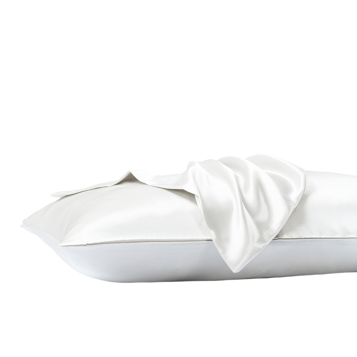 Satin Sheet Set | 3 Piece Fitted Sheet & Pillowcase | Soft | King | White