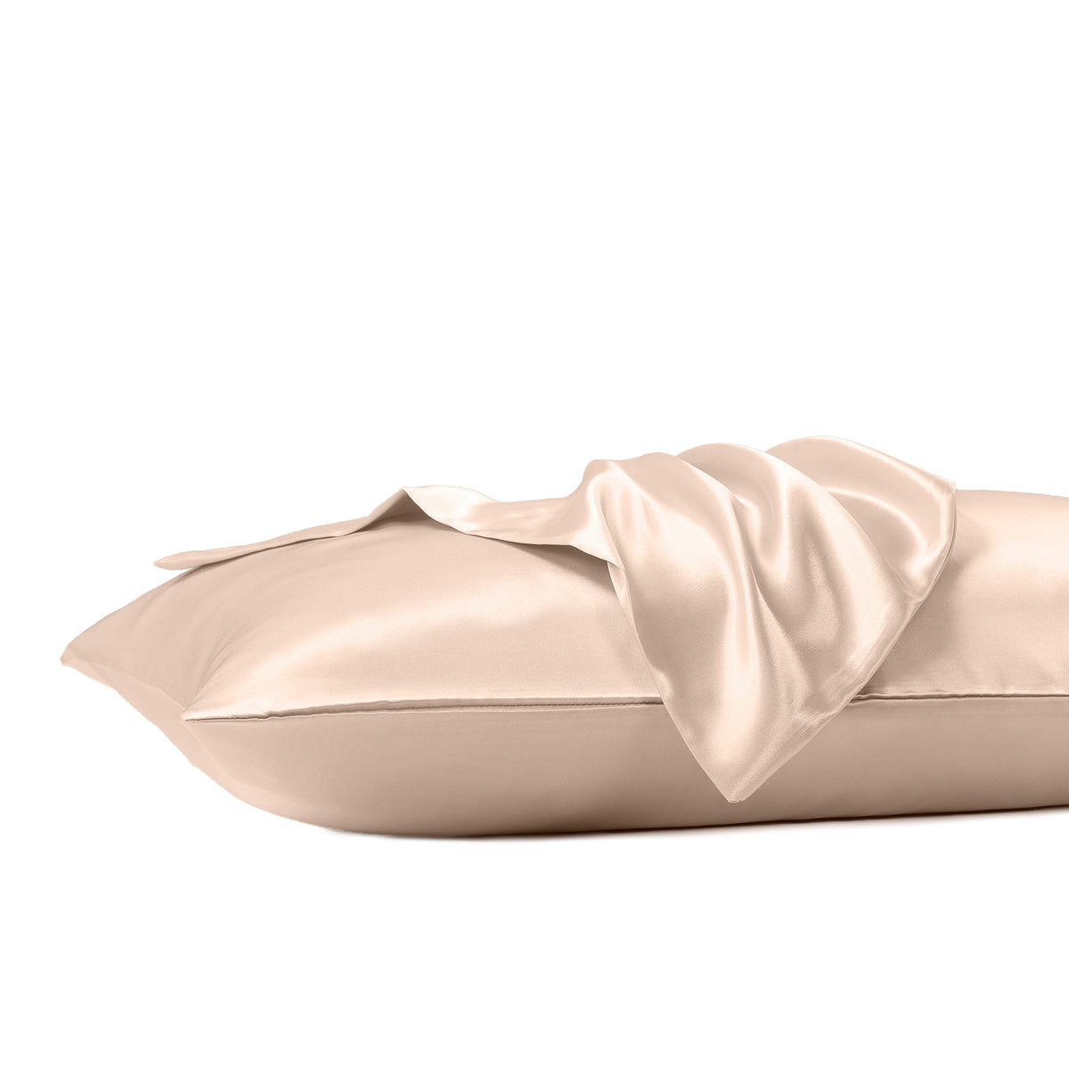 Satin Sheet Set | 3 Piece Fitted Sheet & Pillowcase | Soft | King | Champagne Pink