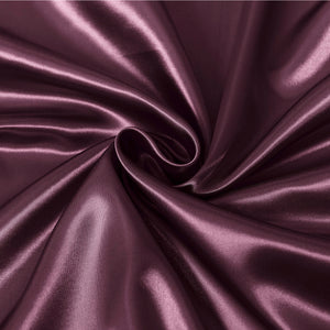 Satin Sheet Set | 3 Piece Fitted Sheet & Pillowcase | Soft | King | Malaga Wine