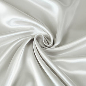 Satin Sheet Set | 3 Piece Fitted Sheet & Pillowcase | Soft | King | Silver