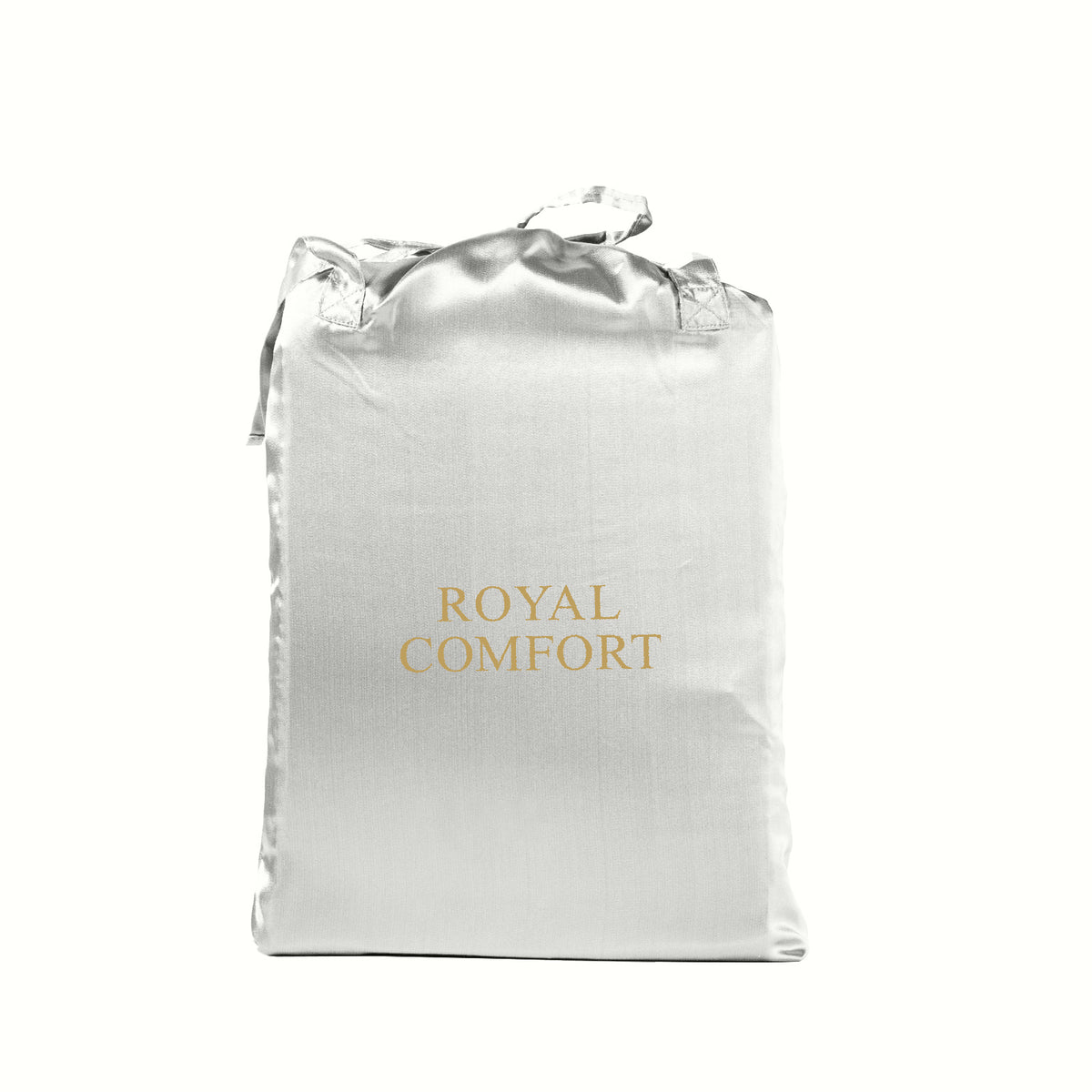 Satin Sheet Set | 3 Piece Fitted Sheet & Pillowcase | Soft | King | Silver