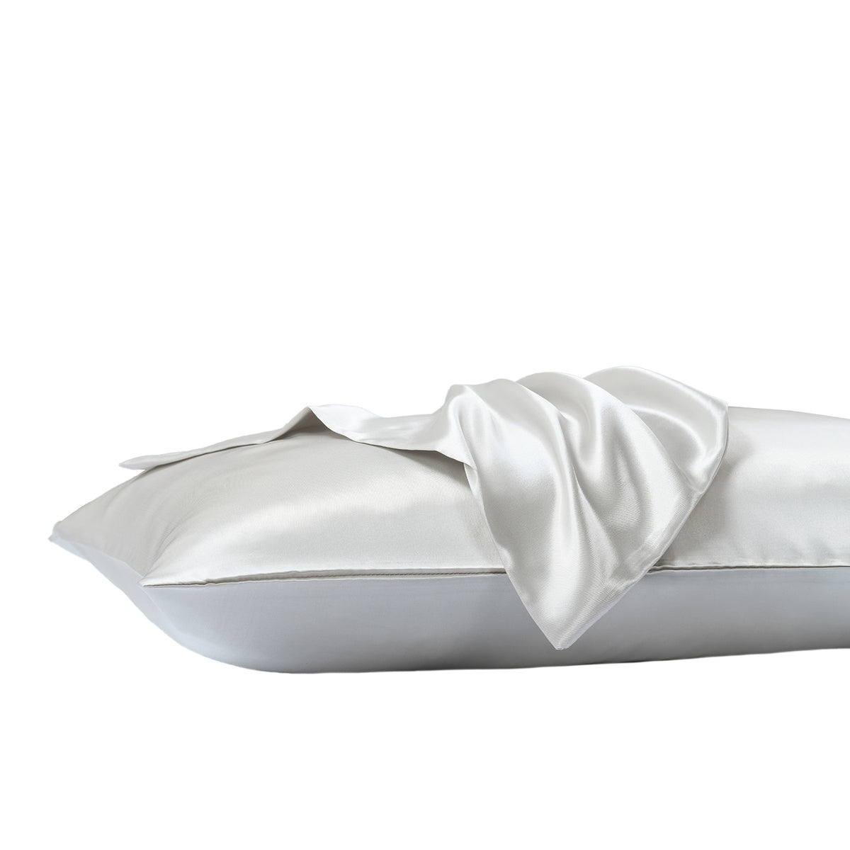 Satin Sheet Set | 3 Piece Fitted Sheet & Pillowcase | Soft | King | Silver