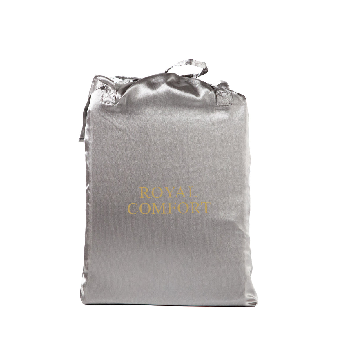 Satin Sheet Set | 3 Piece | Fitted Sheet | Pillowcase | Soft | King | Charcoal