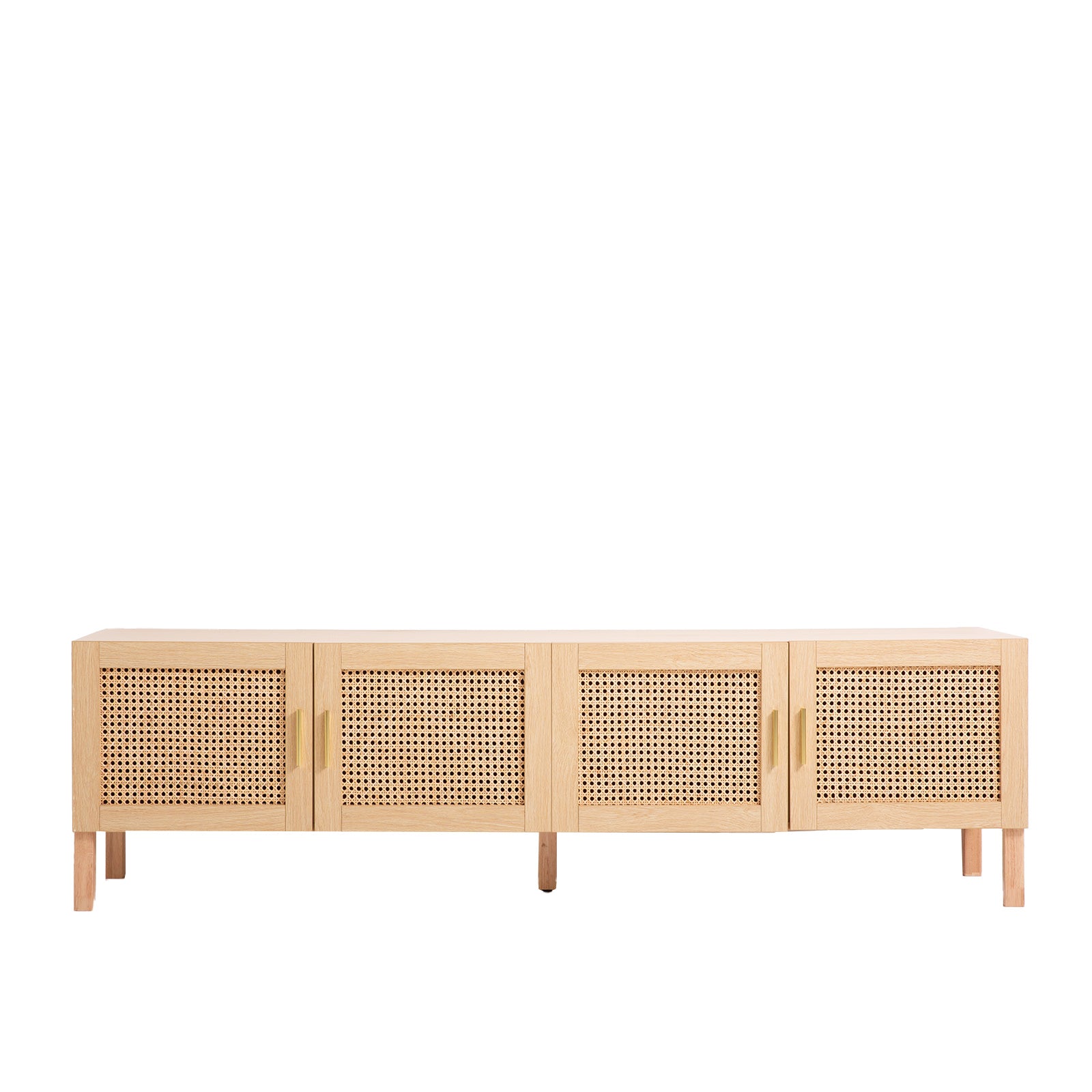 Casa Decor Santiago Rattan Entertainment Unit | TV Stand Cabinet | Storage | Oak