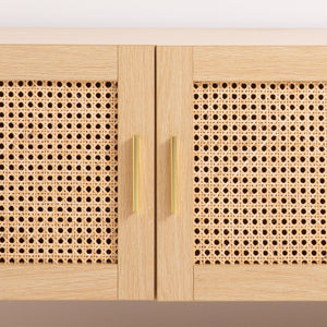 Casa Decor Santiago Rattan Entertainment Unit | TV Stand Cabinet | Storage | Oak